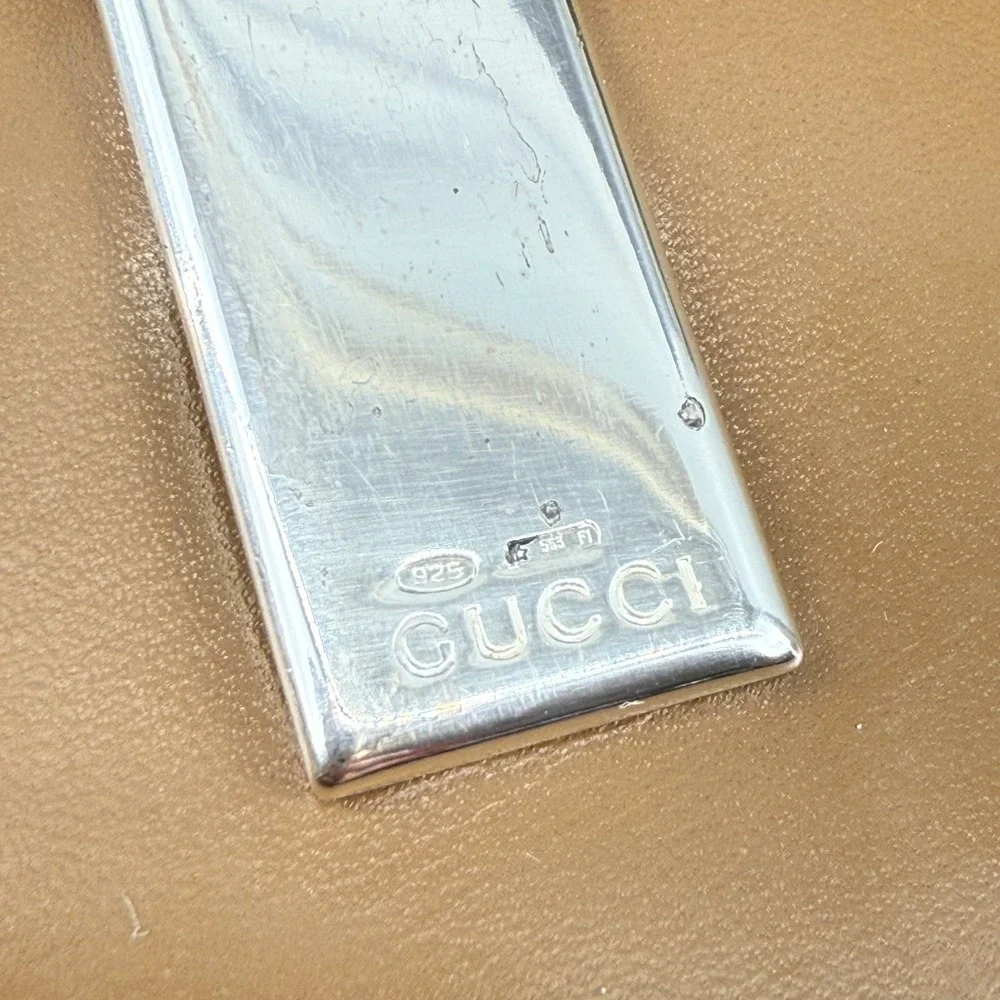 Vintage Gucci Lizard Wallet Sterling Silver 925 Hand Mano Clasp Box Rare 70s - Picture 9 of 16